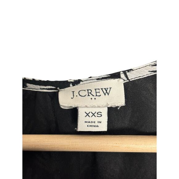 J.Crew‎ Black & White Seashell Smocked Crinkle Puff-sleeve - Picture 4 of 5